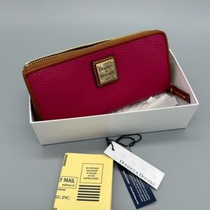 NWT Hot Pink Dooney & Bourke Zip Wallet